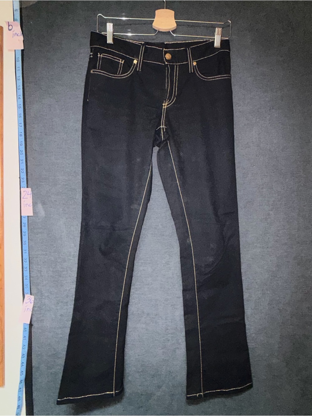 Ralph Lauren Black Flare Jeans with Contrast Stitching